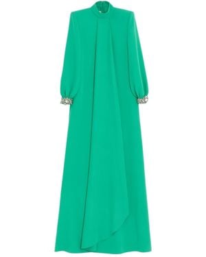Valentino Embroidered Couture Cady Long Dress - Green