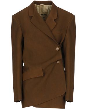 Uma Wang Oversized Jacket - Brown