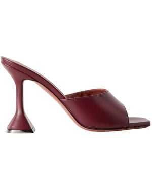 AMINA MUADDI Lupita Leather Mules - Red