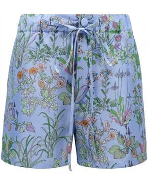 Gucci Printed Twill Shorts - Blue