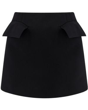 McQueen Gabardine Mini Skirt - Black