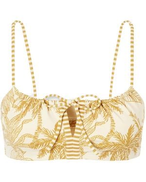 Eres Reve Printed Bikini Top - Metallic