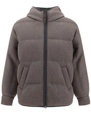 Brunello Cucinelli Padded Zip-Up Jacket - Grey