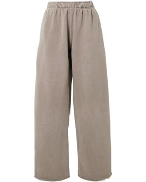 SLVRLAKE Denim Cotton-Jersey Wide-Leg Track Trousers - Grey