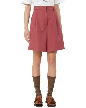 Weekend by Maxmara Wkdecuba High-Waist Shorts - Red