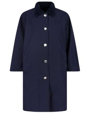 The Row Long-Sleeved Coat - Blue