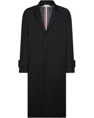 Thom Browne Single-Breasted Wool Coat - Black