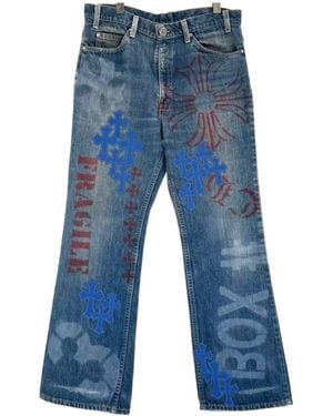 Chrome Hearts Belt Loops Jeans - Blue