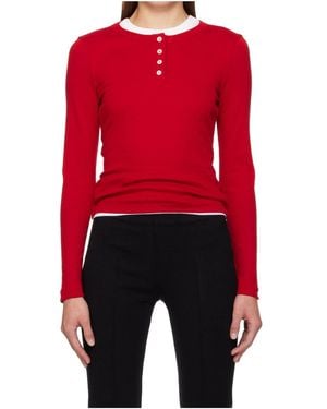 Flore Flore Jess Henley Shirt - Red