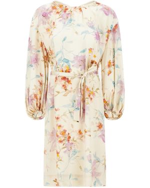 Herno Floral Printed Dress - White