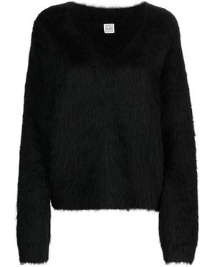 TOTEME Brushed Wool Jumper - Black