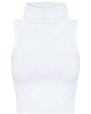 Alaïa Alaïa Hooded Knit Crop Top - White