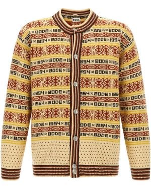 Bode Marzipan Jacquard Cardigan - Multicolour