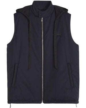 Lanvin Detachable-Hood Gilet - Blue