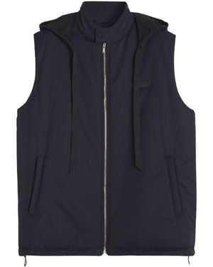 Lanvin Detachable-Hood Gilet - Blue