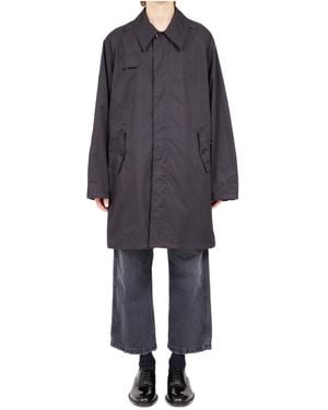 Maison Margiela Pinstriped Coat - Blue