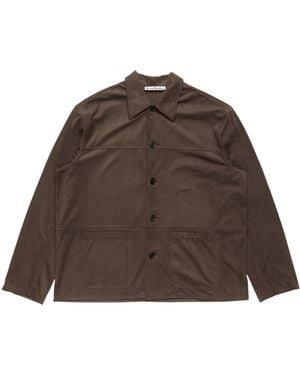 Acne Studios Faux Suede Overshirt - Brown