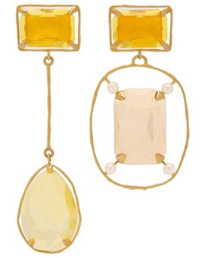 Givenchy Drop Asymmetric Earrings - Metallic