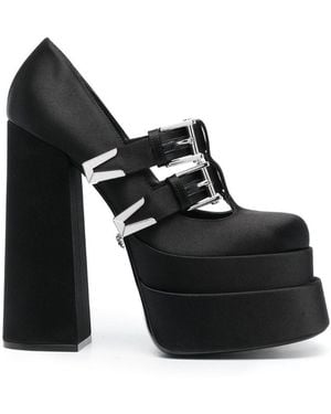 Versace Slip-On Platform Pumps - Black