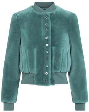 McQueen Short Bomber Jacket - Green