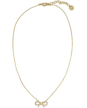 Ferragamo Vara Bow Pendant Necklace - White