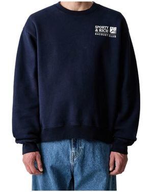Sporty & Rich Long-Sleeve Sweatshirt - Blue