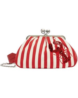 Weekend by Maxmara Medium Striped Pasticcino Bag - Red