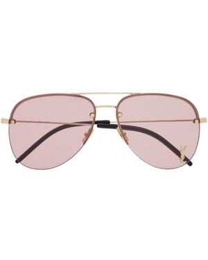 Saint Laurent Frameless Aviator Sunglasses - Pink