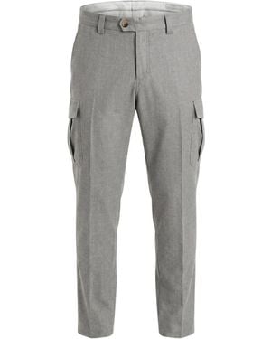 Brunello Cucinelli Wool Cargo Trousers - Grey