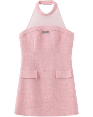 Marissa Chiara Mesh Halterneck Dress - Pink