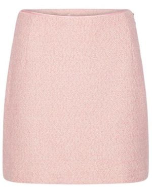 ROTATE BIRGER CHRISTENSEN Bouclé A-Line Mini Skirt - Pink