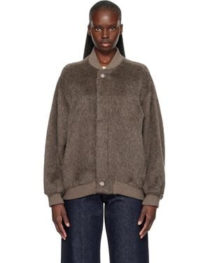 Lauren Manoogian Taupe Suri Pilot Jacket - Brown