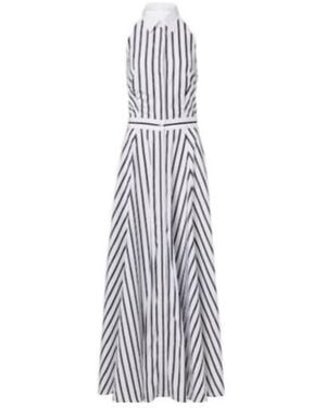 Ralph Lauren Eldred Striped Cotton Shirt Dress - White