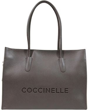 Coccinelle Logo-Lettering Handbag - Gray