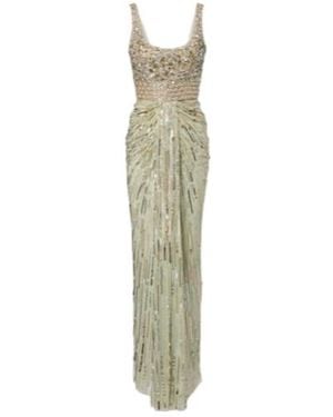 Jenny Packham Elixir Embellished Bustier Gown - Green