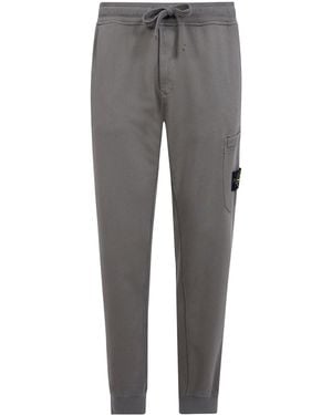 Stone Island Elastic-Waist Athletic Trousers - Grey