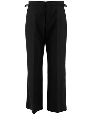 Balenciaga Straight Casual Trousers - Black