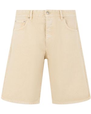 ICON DENIM Relaxed Bermuda Shorts - Natural