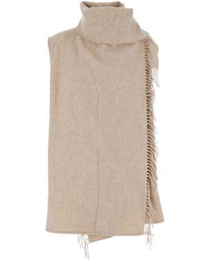 Fabiana Filippi Sleeveless Tassel Top - Natural
