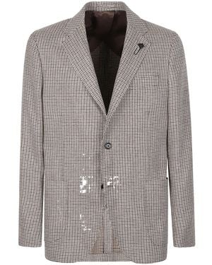 Lardini Long-Sleeved Casual Jacket - Grey
