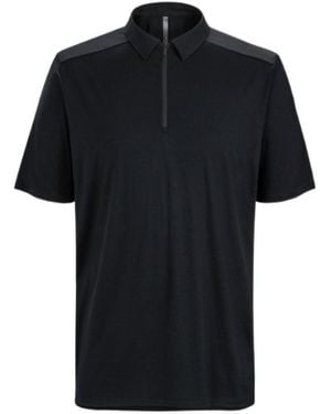 Arc'teryx Half-Zipper Short-Sleeved Polo Shirt - Black