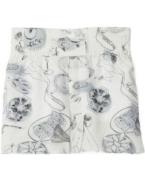 Jacquemus Graphic-Print High-Waisted Shorts - Multicolour