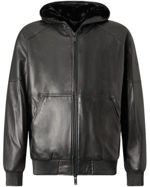 Moose Knuckles Neo Bunny Leather Jacket - Black