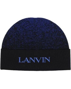Lanvin Embroidery Knitted Hat - Blue