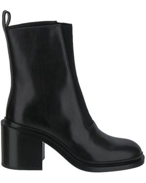 Jil Sander Block-Heeled Ankle Boots - Black