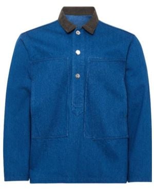 JW Anderson Jw Anderson Patch Pocket Rugby Shirt - Blue