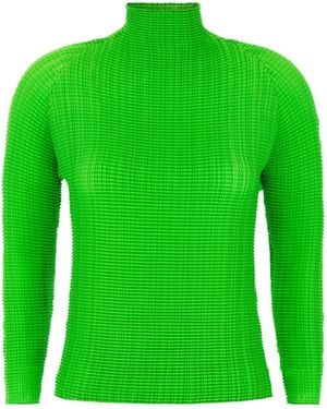 Issey Miyake Turtleneck Knit Pullover - Green