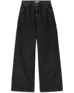 Carhartt Logo Patch Wide-Leg Jeans - Black