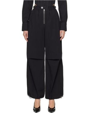 Dion Lee Flight Panelled Straight-Leg Trousers - Black