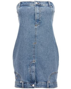 Moschino A Dress With Chest Buttons - Blue